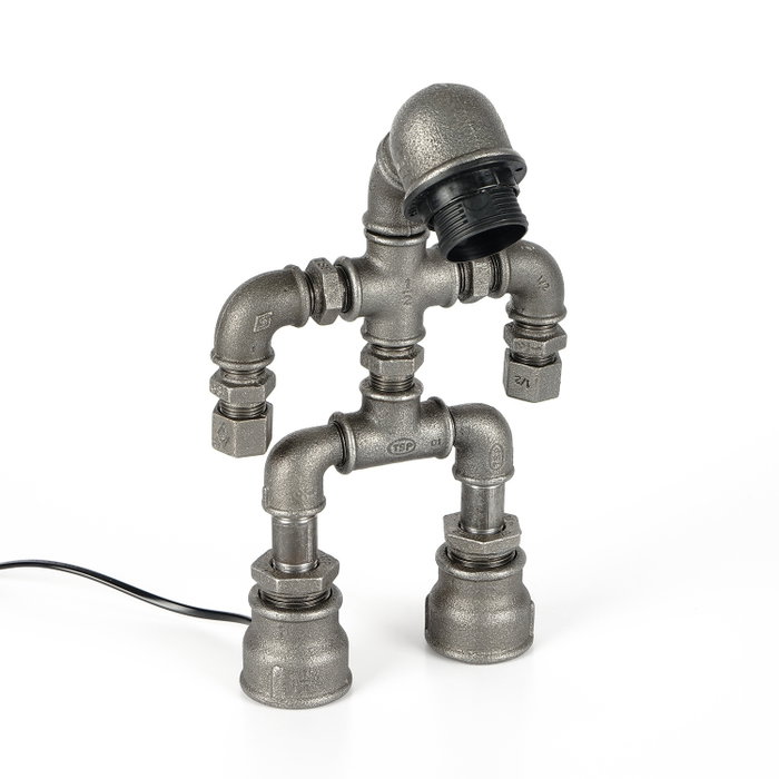 Opviq Lámpara de sobremesa de metal fundido Negro Opviq Lámpara de sobremesa de metal fundido Negro